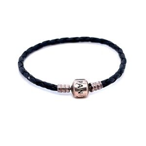 Pandora Black Braided Leather Bracelet